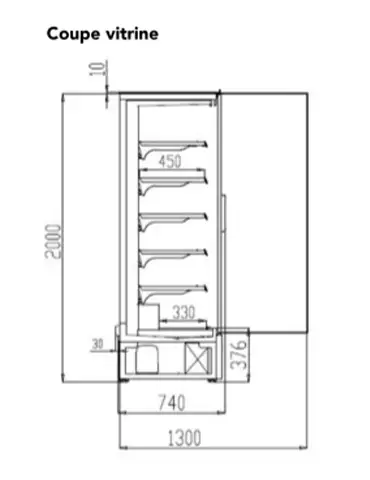 plan iris vitrine réfrigérée groupe déporté faible consommation énergétique