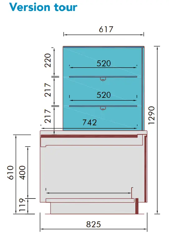 vitrine refrigeree bayal schema version tour