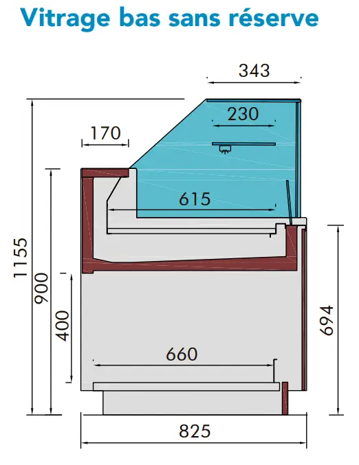 vitrine refrigeree bayal schema vitrage bas sans reserve